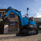 Benzin Mini-Bagger MB850 Scheppach + 4 Zubehörteile