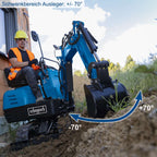 Benzin Mini Bagger EXC815 Scheppach + 2 Zubehörteile