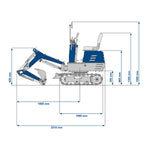 Benzin Mini-Bagger MB850 Scheppach + 4 Zubehörteile